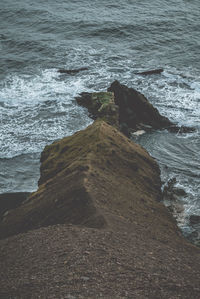 High angle view of beach