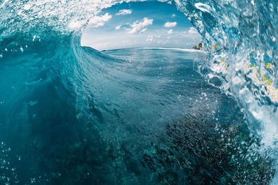 High angle view of sea