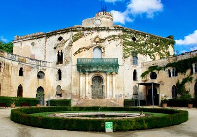 Low angle view of historical building against sky