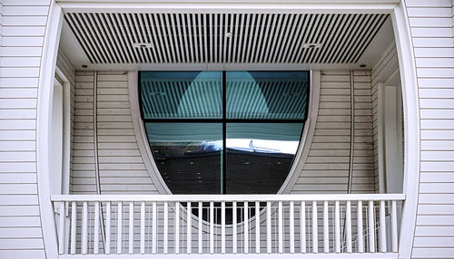 Closed window of building