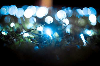 Close-up of illuminated lights