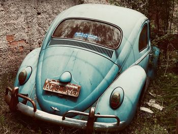 Abandoned vintage car