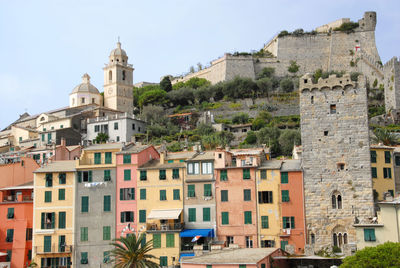 Buildings in city against sky