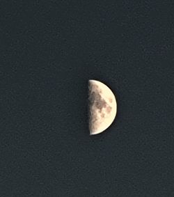 Low angle view of moon against sky at night