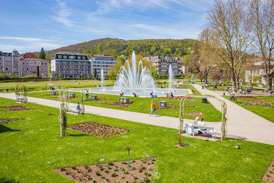 Buildings in park