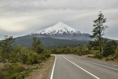 Osorno volcano visible from vicente pérez rosales national park