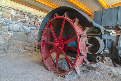 Close-up of old train