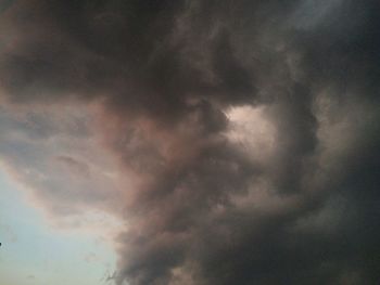 Low angle view of cloudy sky