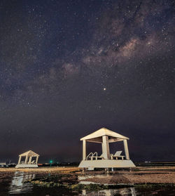 Building against sky at night