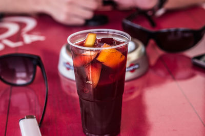 Close-up of drink on table