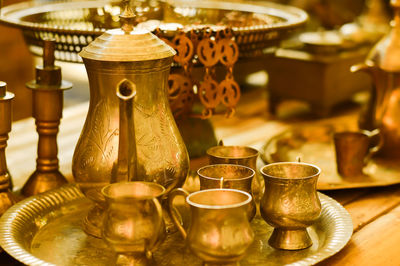 Close-up of food on table