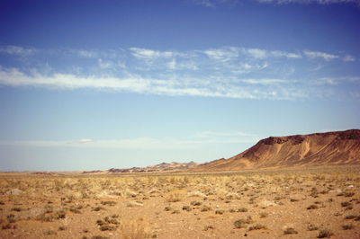 Scenic view of desert against sky
