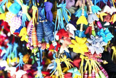 Close-up of multi colored for sale in market