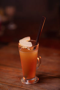 Close-up of drink on table