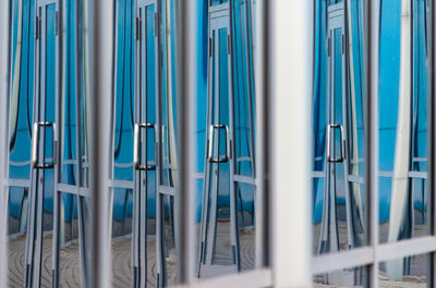 Full frame shot of metal railing