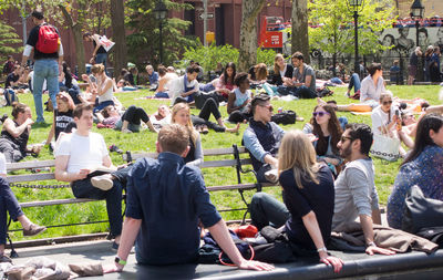 People in park