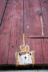 Close-up of wooden door