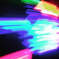 Blurred motion of illuminated lights at night