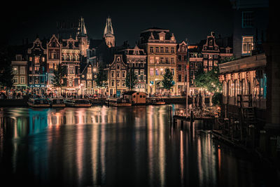 Reflection of amsterdam city landscape.