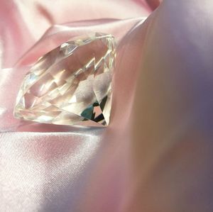 Close-up of diamond on fabric