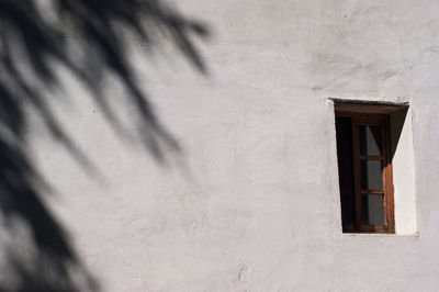 Low angle view of window on building