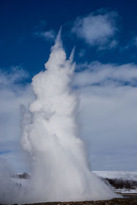 Scenic view of clouds over blue sky