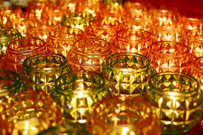 Full frame shot of wine glasses