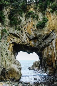 Rock formations in sea