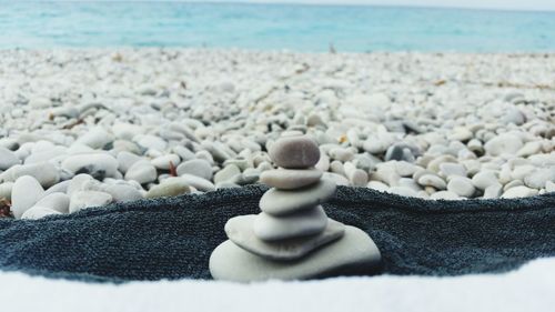 Pebbles on beach