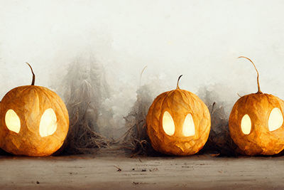 Close-up of jack o lantern against wall