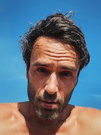 Close-up of young man
