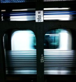 View of building through window