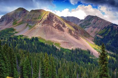 Majestic view of colorado mountain in summer