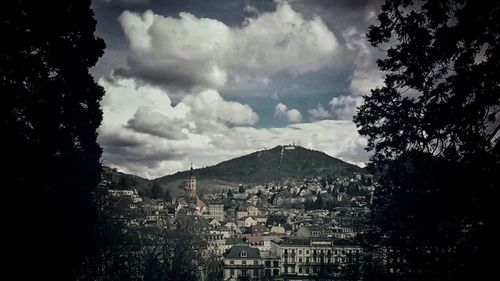 High angle shot of townscape