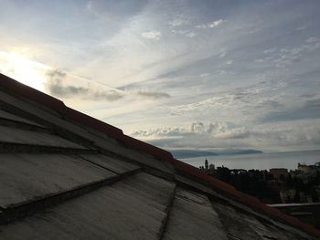 View of landscape against cloudy sky