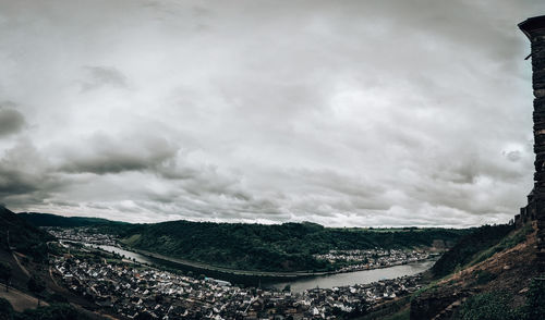 Aerial view of landscape against sky