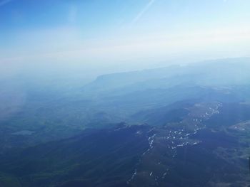 Landscape with mountains in background