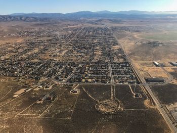 High angle view of city