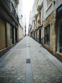 Narrow alley amidst buildings