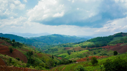 Scenic view of landscape against sky