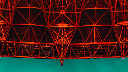 Low angle view of illuminated building