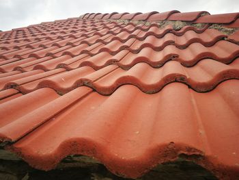 High angle view of roof of building