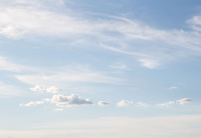 Low angle view of clouds in sky