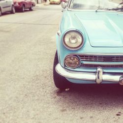 Close-up of vintage car