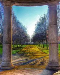 Empty walkway in park