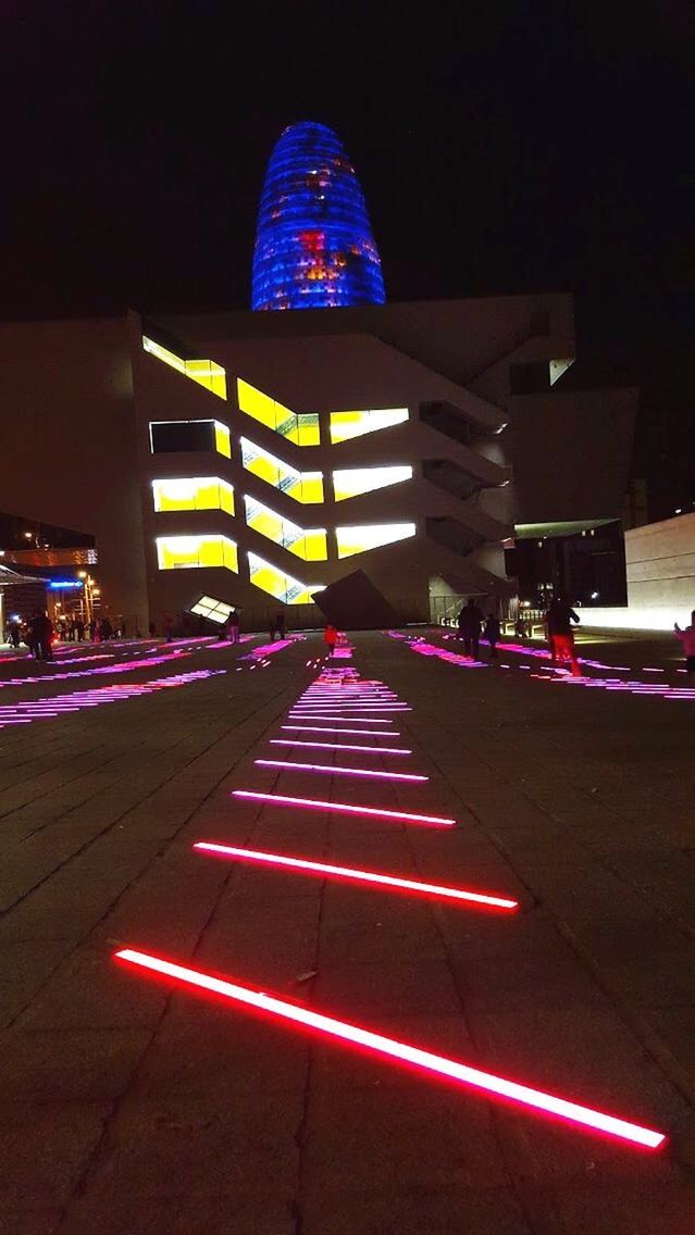 VIEW OF ILLUMINATED BUILDING