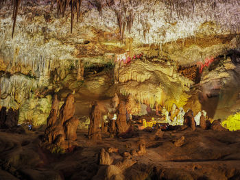 Rock formations in cave