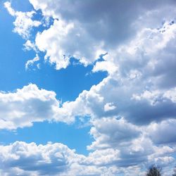Low angle view of cloudy sky