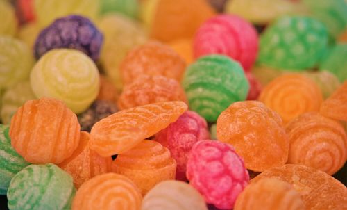 Close-up of colorful candies