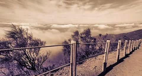 Cloudy sky over landscape